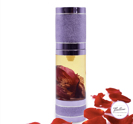 Lavender Yoni Oil-Herbal Vaginal Moisturizer & Natural Lubricant - Bellina Shops Rose petals