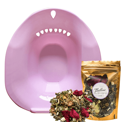 Steaming Seat + Herbs Combo - Bellina Shops Pink